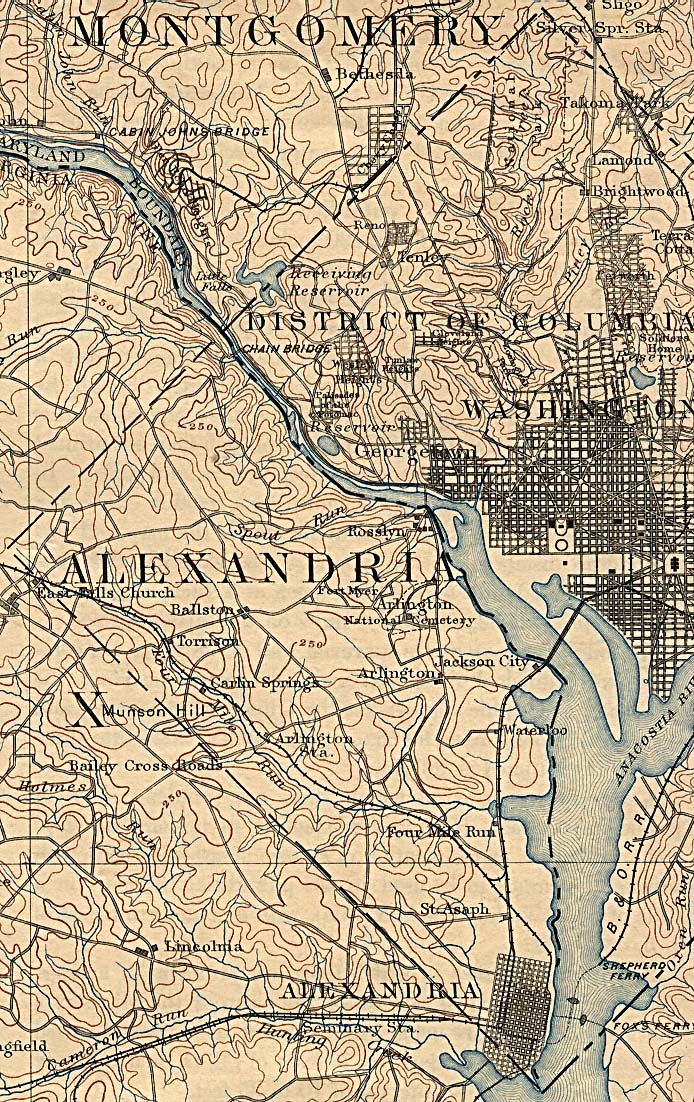 1894 Map of DC and Alexandria