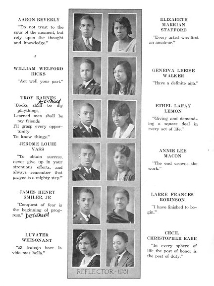 1931 Armstrong High School Yearbook: Washington DC Genealogy