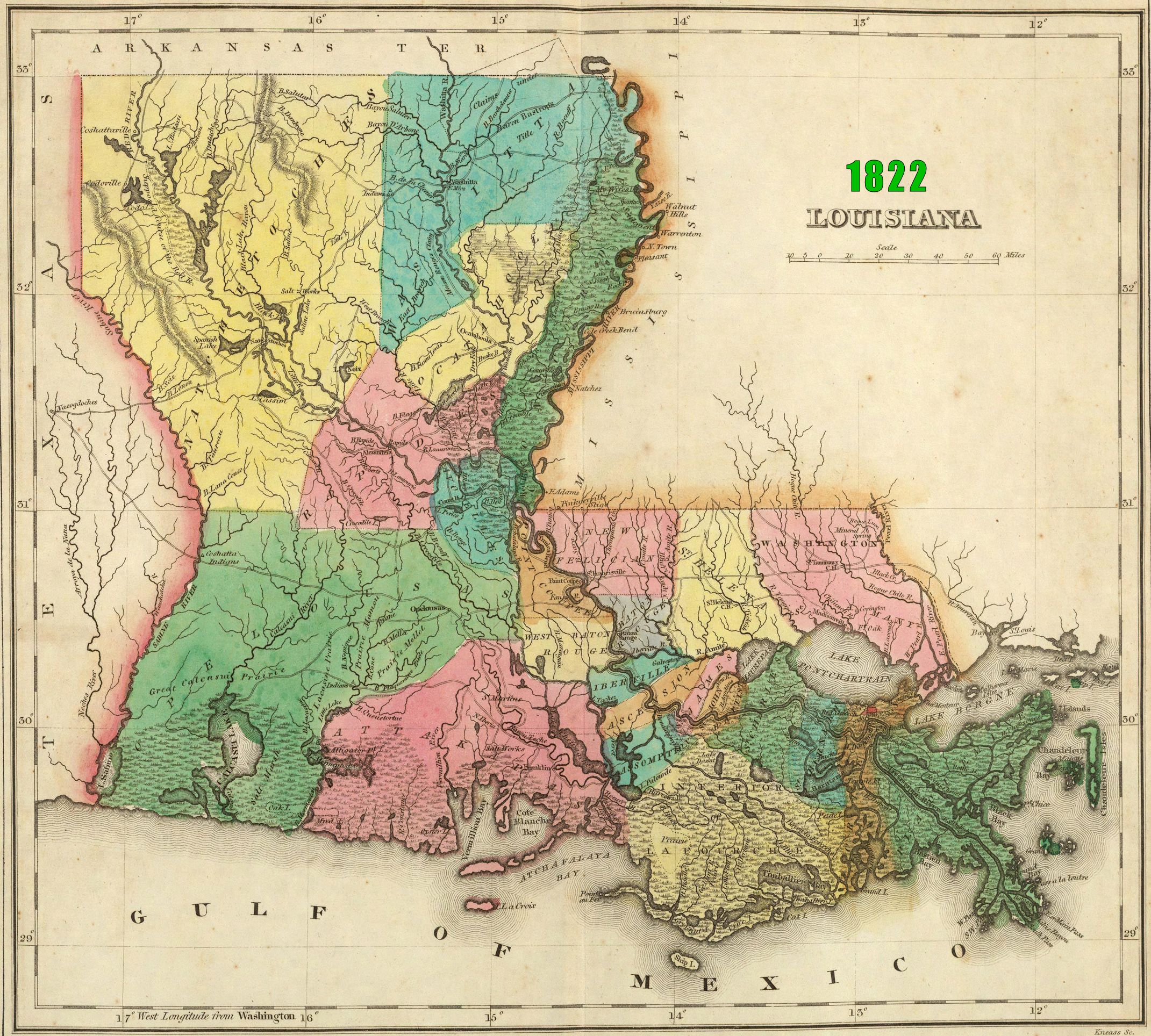 Louisiana Map 1822