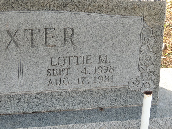 Lottie May <i>Thompson</i> Baxter